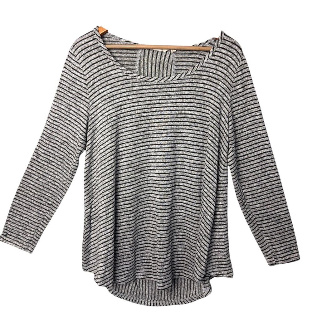 Soft Surrounding Lounge Top Black Grey Super Soft Comfort  L Weekends Relaxed